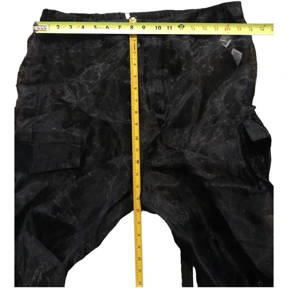 Sheer Black Cargo Harem Pants - Picture 16 of 16
